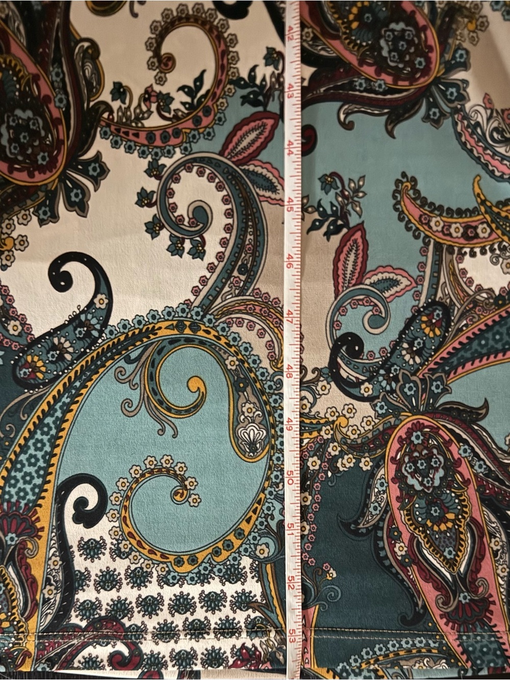 Paisley V-Neck Maxi Dress in Blue and Brown - Picture 11 of 12